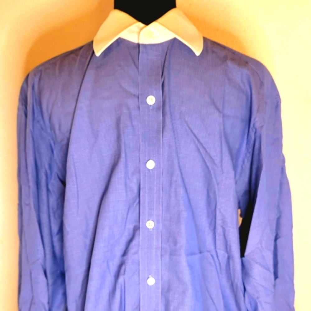 Turnbull & Asser Men's Shirt Luxury Brand Designer Size 42 Button-Up Long Sleeve